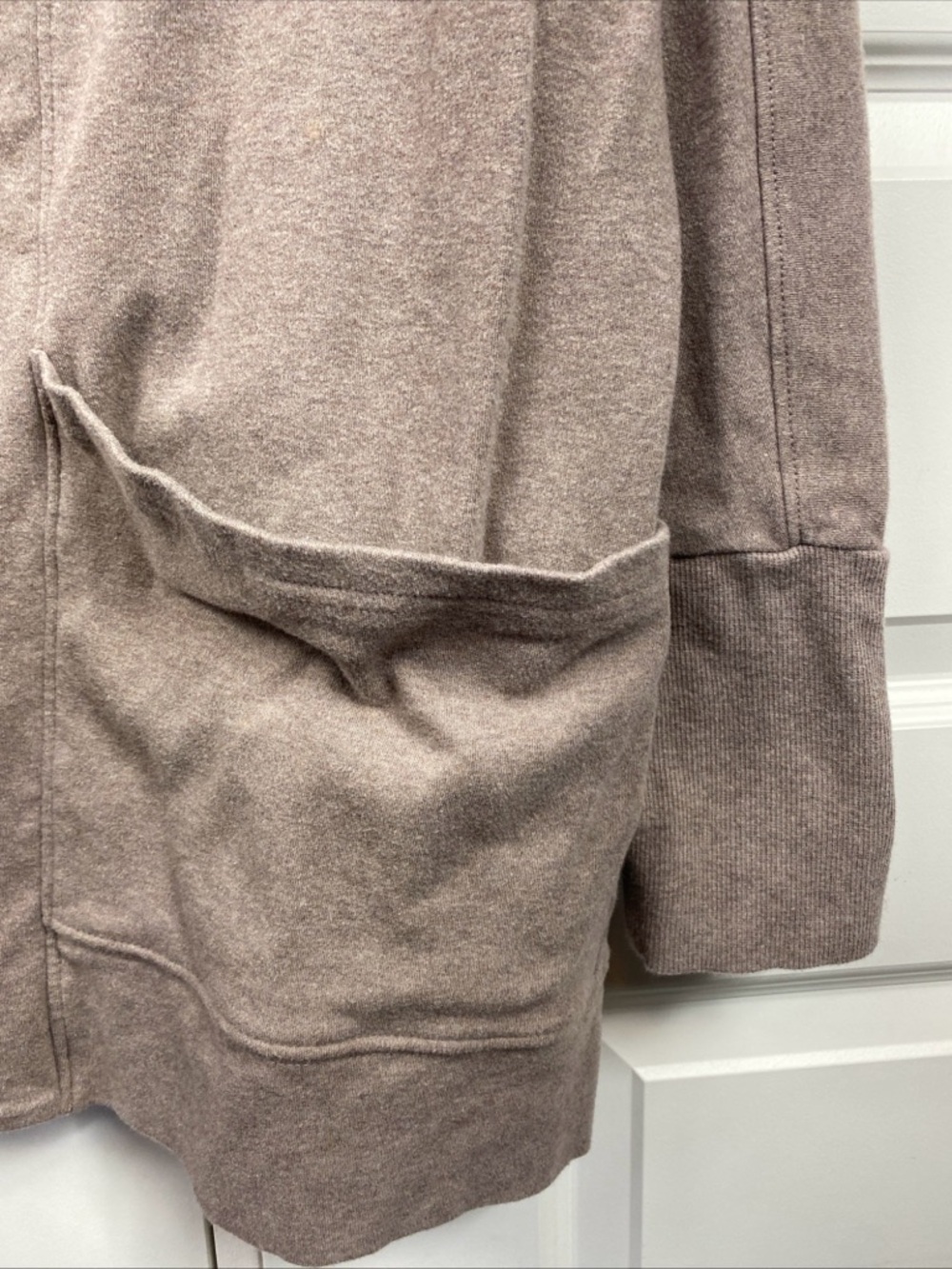 Pact Airplane Short Drape Cardigan Womens Brown Organic Cotton Sustainable Larg - Picture 2 of 6